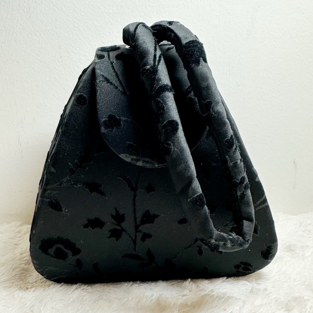 Vintage Black Floral Evening Bag